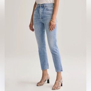 New Agolde Riley High Rise Crop